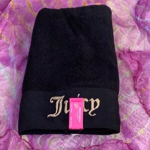 Juicy Couture Home Gold Embroidered Name Plush Oversised Towels